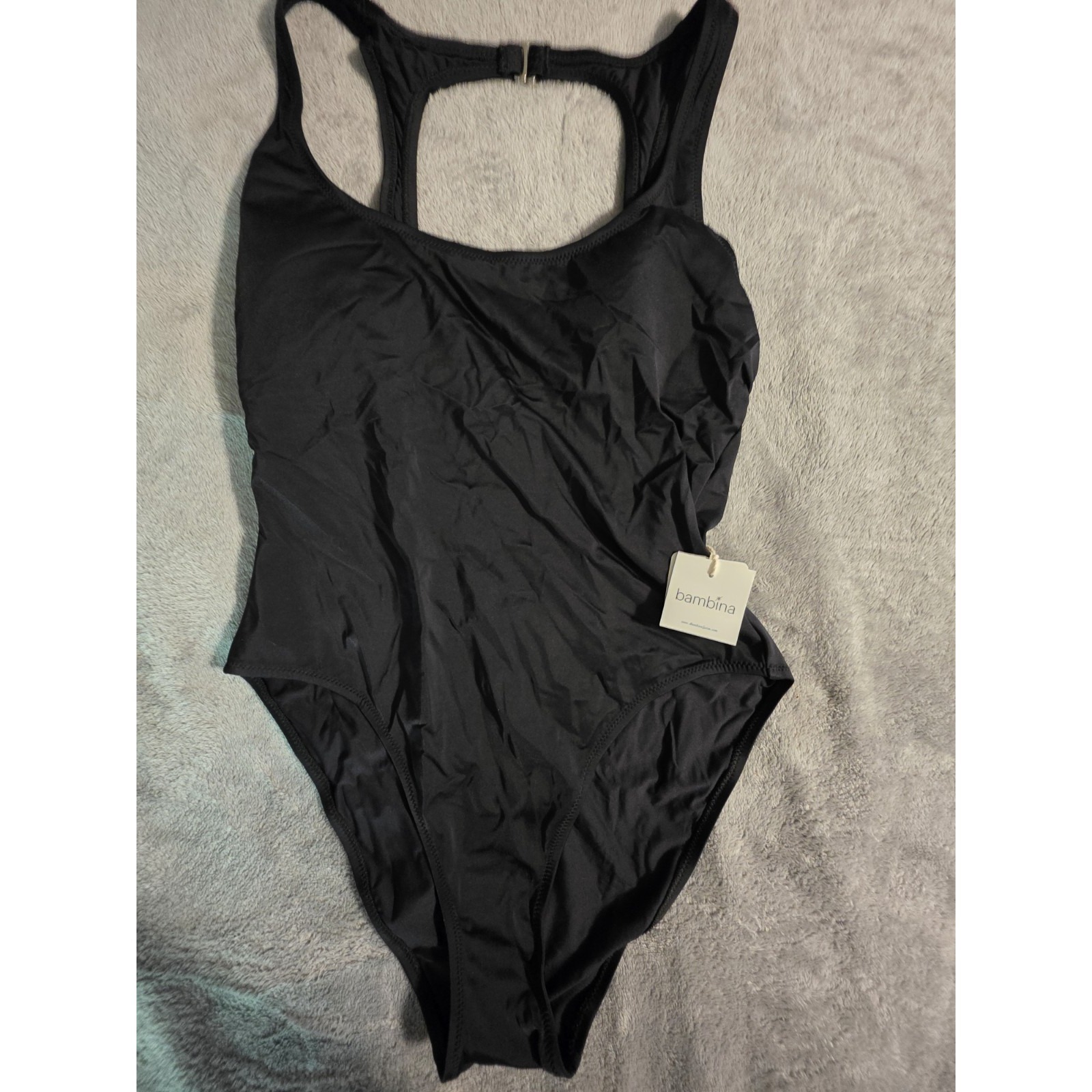 Nwt - Bambina - Woman's Xl Black One Piece Swimsuit